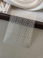 Stickers à ongles grille argentée avec accents de perles dorées, code YT6022 - Style Pro Croisé Or Argent (YT6022)