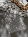 Silver metallic nail stickers with moon and star celestial patterns, model YT6820 - Silver Vintage Celestial Style (YT6820Si)