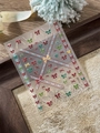 Detail of 3D embossed Christmas nail stickers with red and green bow tie designs - Relief Red and Green (YT6548)