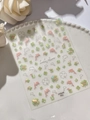 Detailansicht der YT5639 Pro Nagelsticker mit rosa Delfinen und Kleeblatt-Motiven - Muschelglanz Gelee (YT5639Pro)