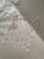 Glinsterende rozentuin nagelstickers met vlinder- en aurora glitters effecten YT6227 - Schelpglans YT6227