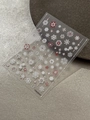 Christmas snowflake nail stickers in red and white with sparkling rhinestones YT6633HsS - Crystal Red Sand (YT6633HsS)