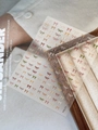Embossed bow nail art stickers in various macaron colors on a transparent sheet YT6235 - Relief Maillard Color (YT6235) / Maillard Style (YT6235)