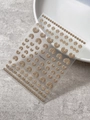 Stereo embossed gold swirl nail art sticker YT6874Gd with a 3D metallic finish - Gold Spiral Pattern (YT6874Gd)