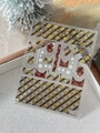 Christmas nail art stickers with red green plaid and golden snowflake designs YT6453 - YT6453Pro Red Green Black (YT6453)