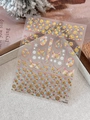 3D embossed Christmas snowflake nail stickers with gold and blue plaid patterns, model YT6454 - YT6454Pro Pink Blue (YT6454)