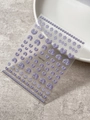 3D metallic purple swirl nail stickers with jelly texture on transparent sheet YT6875Gd - Purple Spiral Pattern (YT6875Gd)