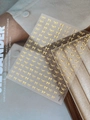 Golden embossed 3D ribbon nail art stickers set on matte backing sheet YT6237 - Gold Film (YT6237Hj) / Gold Style (YT6237)