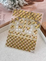 Christmas nail art stickers with red green plaid and gold embossed snowflakes YT6456 - YT6456Pro Red Green (YT6456)