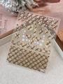 Embossed Christmas nail stickers with red and green plaid and white snowflake YT6459 - YT6459Pro Red Green (YT6459)