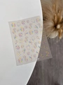 Nail art sticker YT4480 featuring colorful firework patterns on transparent film - Relief (YT4480)