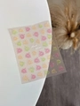 Fireworks Celebration nail sticker with 3D colorful relief patterns in pink and mint blue - Relief (YT4542)