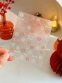 Fireworks theme nail art stickers in red and gold with YT4618 transparent design - Relief (YT4618)