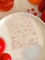 Sparkly pink fireworks and starburst 3D nail art stickers YT4495 in festive setting - Shell Light (YT4495te)