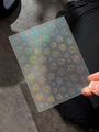Laser holographic firework nail stickers with shimmering metallic finish for decoration - Laser (YT4474mc)