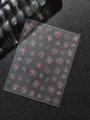 Laser holographic firework nail art stickers with iridescent visual effects YT5034 - Shell Light (YT7154Te) Red