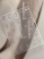 Sparkling laser firework nail stickers with holographic metallic finish style YT7388MC - Rose Film (YT7388Mc)