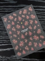 Sparkling firework festival nail art sticker YT7771 with red and gold glitter patterns - Bronzing (YT7771Me)