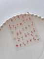 Adesivi per unghie con fiori di magnolia dorati e dettagli rosa stile YT5287 - Magnolia Bronzata (YT5287Me)