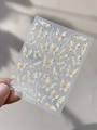 Holographic butterfly nail art stickers in minimalist design with iridescent finish - Aurora Holographic Butterfly Style (YT5437Tm)