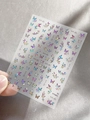 Holographic butterfly nail stickers with iridescent laser effect model YT5465 for DIY art - Laser Aurora Butterfly Style (YT5465)