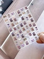 Gold foil sunflower oil painting nail art sticker with butterflies style YT4154 - Vintage Landscape Butterfly Flat Style (YT4154Pm)