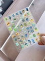 Van Gogh series sunflower and starry night nail art stickers with gold foil frames YT5317 - Starry Night Sunflower Gilded Style (YT5317Me)