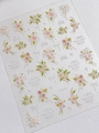 3D-reliëf nagelstickers YT5429 met witte bloemen en verfijnde vlinderstrikjes - Relief Stijl (YT5429)