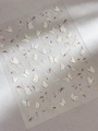 3D geprägte Schmetterling und Blumen Nagelsticker mit Muschelglanz Effekt, Modell YT5486 - Muschel-Licht-Schmetterling-Stil (YT5486Te)