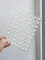 Self-adhesive 3D jelly heart nail art sticker YT4920 in milky white cream color - Fluorescent Green White Heart (YT4920)