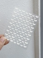 3D relief white heart nail art sticker YT5215 with textured jelly heart decals - White Heart (YT5215)
