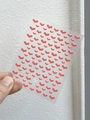 3D pink jelly heart nail stickers with relief texture for cute DIY manicures - Red Heart (YT5216)