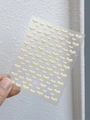 3D cream yellow heart nail art sticker with embossed texture style YT5217 - Cream Yellow Heart (YT5217)