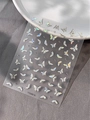 Holographic butterfly nail stickers with iridescent rainbow laser effect, style YT5398 - Shell Luster Butterfly (YT5398Te)