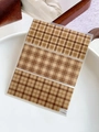 Retro plaid nail art sticker YT4983 with brown and khaki check patterns set of three - Vintage Plaid Style (YT4983)