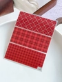 Minimalist red plaid nail art stickers featuring grid patterns and French retro style YT4984 - Classic Plaid Style (YT4984)