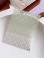 Minimalist green plaid nail art stickers with YT4985 checkered patterns for manicure - Fresh Plaid Style (YT4985)