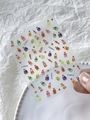 Cute cartoon summer soda and juice bottle embossed nail stickers with watermelon icons - Embossed Style (YT5988)