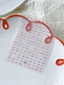 Cute pink fish nail art sticker with small patterns and text on white porcelain - Pink Cartoon Fish Style (YT5948Pm)