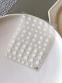Minimalist white star nail stickers in various sizes for stylish DIY nail art design - YT5914Pm / White
