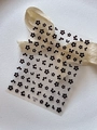 Detalle de pegatinas para uñas con flores negras de cinco pétalos y diamantes de imitación - Estilo Starlight (YT5382Xg)