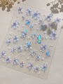 Exquisite laser purple floral nail stickers with holographic finish style YT5428 Pro - Laser Purple Flower Style (YT5428Pro)