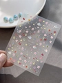 Süße Meereslebewesen-Nagelaufkleber YT5667 mit Laser-Qualle- und Seestern-Motiven - Muschellicht Stil (YT5667Te)