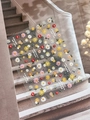 5D reliëf madeliefje nagelkunst stickers veelkleurig op transparant vel YT5606 - Reliëf YT5606
