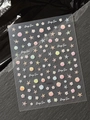 Deep Sea nail stickers featuring colorful starfish and seashell designs on YT6033 sheet - Embossed (YT6033)