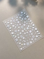 3D embossed ocean nail stickers featuring white starfish and iridescent pearl shells - Shell Luster (YT6187Te)