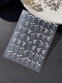 3D embossed white ribbon bow nail art stickers in minimalist style YT5595 - Embossed Bowknot (YT5595)