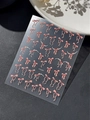 3D embossed nail sticker with pink ribbon bows and white pearls for DIY manicure - Embossed Bowknot (YT5597)