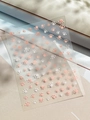 Cute pink and white cat paw nail art stickers variant YT5886 for daily decoration - Flat Cat Paw (YT5886Pm)