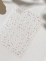 3D heart nail art stickers in macaron colors pink and blue for manicure decor - Embossed Style (YT5670)